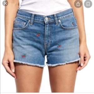 Sundry cherries jean short medium wash